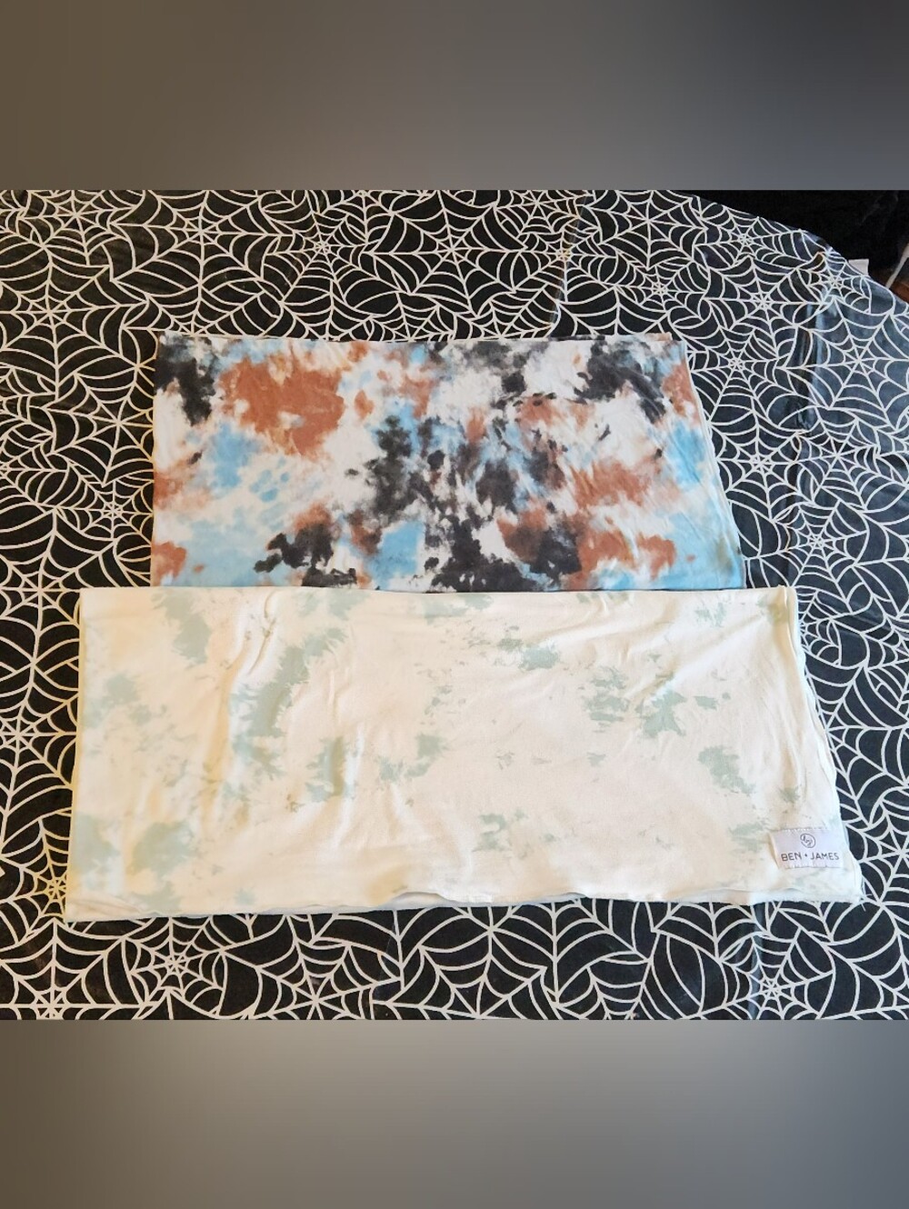Boutique Swaddle Blanket Set of 2 Ben & James Tie Dye + Angel Dear Rust Marble